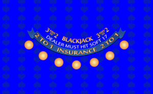blackjack table layout soft 17 blue
