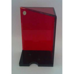 professional discard holder red acrylic black base