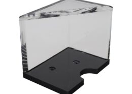 2 Deck Discard Holder - Clear Acrylic With Black Base-Min