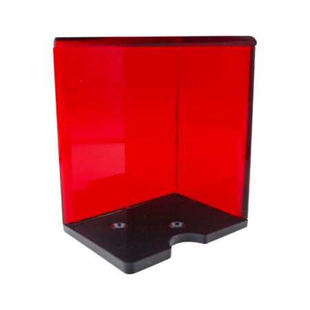6 Deck Discard Holder - Red Acrylic With Black Base