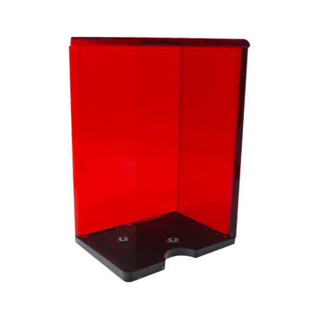 8 Deck Discard Holder - Red Acrylic With Black Base