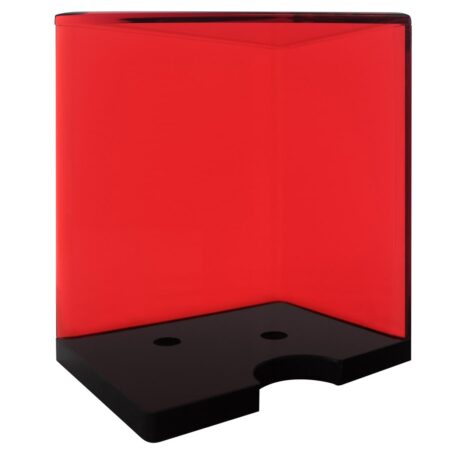 6 Deck Discard Holder - Red Acrylic With Black Base