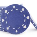 Stack Of 11.5 Gram Suited Edge Blue Poker Chips