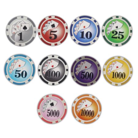 Yin Yang Fan Poker Chips 10 Colors 11.5 Grams