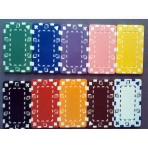 Rectangular Poker Chips (Euro Plaques) In 10 Non-Denominational Colors