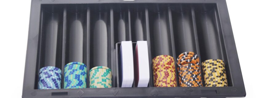 Poker Chip Tray W Chips Cards