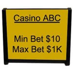 Custom Casino Table Signs