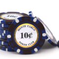 14 Gram Monte Carlo Poker Chip Dark Blue 10 Cents