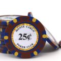 14 Gram Monte Carlo Poker Chip Brown 25 Cents