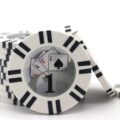 8 Gram 2 Stripe Poker Chips - 1 White