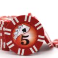 8 Gram 2 Stripe Poker Chips - 5 Red