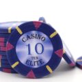 Triangle Casino Elite Poker Chip - 10 Dark Blue