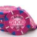 Triangle Casino Elite Poker Chip - 5000 Pink