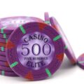 Triangle Casino Elite Poker Chip - 500 Purple