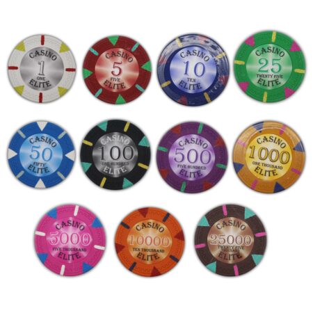 Triangle Casino Elite Poker Chip 11 Colors 14.5 Grams