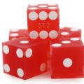 Red Sanded Finish Casino Dice 19Mm Stack Of 5