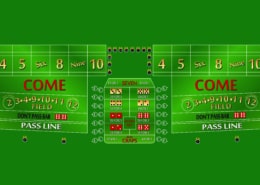 Craps Layout - 10 Foot Green Fire