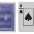 30Mm Plastic Playing Cards Blue Back Side By Side