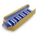 Blue Casino Dice 19Mm Wrapped In Gold Foil