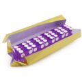 Purple Casino Dice 19Mm Wrapped In Gold Foil