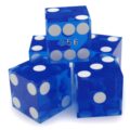 Blue Casino Dice 19Mm Stack Of 5