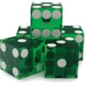 Green Casino Dice 19Mm Stack Of 5