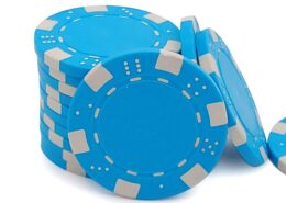 Poker Chip Dice Edge Light Blue