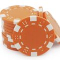 Poker Chip Dice Edge Orange