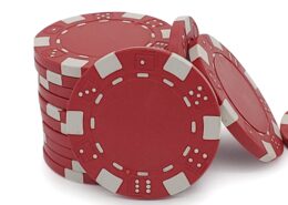 Poker Chip Dice Edge Red
