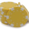 Poker Chip Dice Edge Yellow