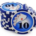 Poker Chip With Denomination Yin Yang Blue 10