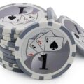 Stack Of Yin Yang Poker Chips With Denomination - White 1