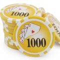 Stack Of Yin Yang Poker Chips With Denomination - Yellow 1000