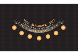 Black Blackjack Layout Soft 17 With White And Black Design