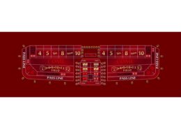 Burgundy Craps Table Layout 12 Foot Fire
