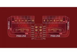 Burgundy Craps Table Layout 8 Foot