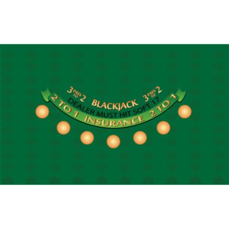 Green Blackjack Layout Soft 17 With Gold And Black