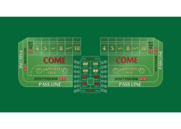 Green Craps Table Layout 8 Foot