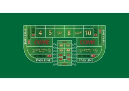 Green Craps Table Layout Single