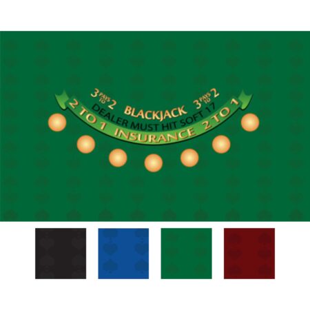 Blackjack Layout Soft 17 In Black, Blue, Greenn, Burgundy