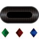 Poker Table Layout - 8 Foot - Black, Blue, Burgundy or Green