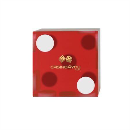 Custom Casino Dice Red With Gold