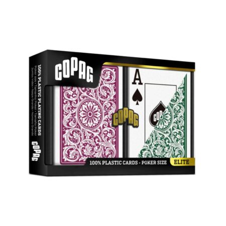Copag-1546-Plastic-Playing-Cards-Green-And-Burgundy-In-Box